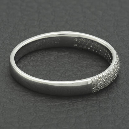 9ct White Gold 0.20ct Diamond Band - Image 3