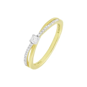 9ct Yellow Gold 0.10ct Diamond Cluster Ring