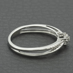 9ct White Gold Diamond Cluster Ring