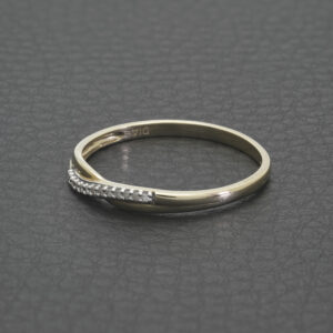 9ct Yellow Gold Diamond Twist Band