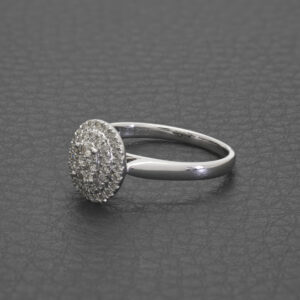 9ct White Gold 0.25ct Diamond Cluster Ring