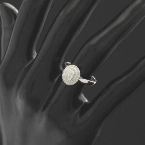 9ct White Gold 0.25ct Diamond Cluster Ring