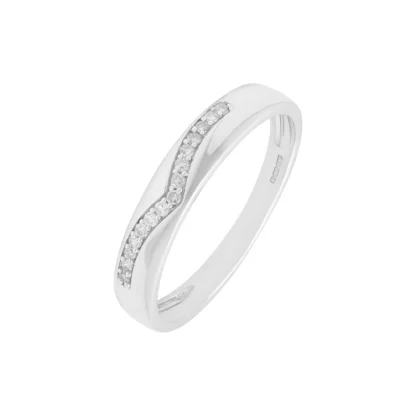 9ct White Gold Diamond Ring