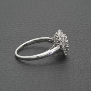 9ct White Gold 0.25ct Diamond Cluster Ring