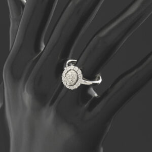 9ct White Gold 0.25ct Diamond Cluster Ring