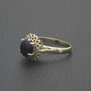 9ct Yellow Gold Blue Sapphire Ring
