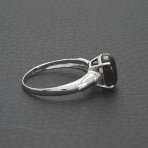 9ct White Gold Fire Agate Ring