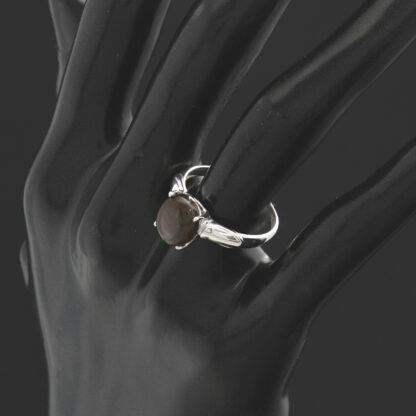 9ct White Gold Fire Agate Ring - Image 3