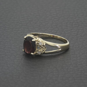 9ct Yellow Gold 0.06ct Diamond &#038; Spinel Ring