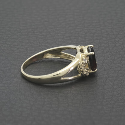 9ct Yellow Gold 0.06ct Diamond & Spinel Ring - Image 3
