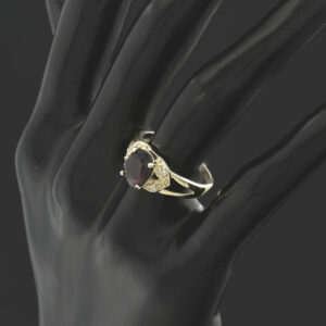 9ct Yellow Gold 0.06ct Diamond &#038; Spinel Ring