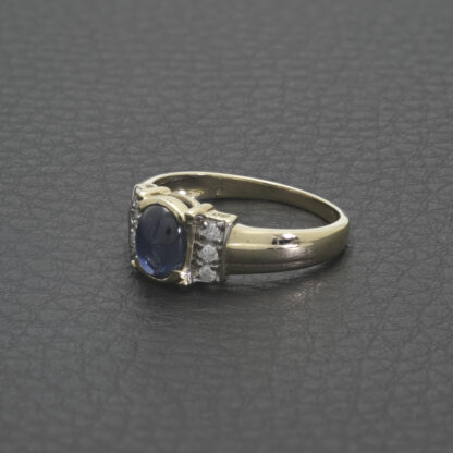 9ct Yellow Gold 0.09ct Diamond And Sapphire Ring - Image 2