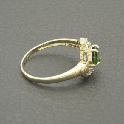 9ct Yellow Gold 0.12ct Diamond & Tsavorite Ring - Image 3