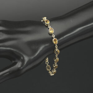 9ct Yellow Gold Citrine Bracelet 8&#8243; 6mm