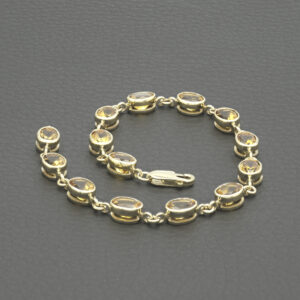 9ct Yellow Gold Citrine Bracelet 8&#8243; 6mm