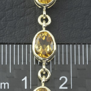 9ct Yellow Gold Citrine Bracelet 8&#8243; 6mm