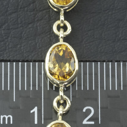 9ct Yellow Gold Citrine Bracelet 8" 6mm - Image 3