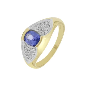 9ct Yellow Gold Diamond &#038; Tanzanite Dress Ring