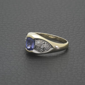 9ct Yellow Gold Diamond &#038; Tanzanite Dress Ring