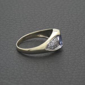 9ct Yellow Gold Diamond &#038; Tanzanite Dress Ring