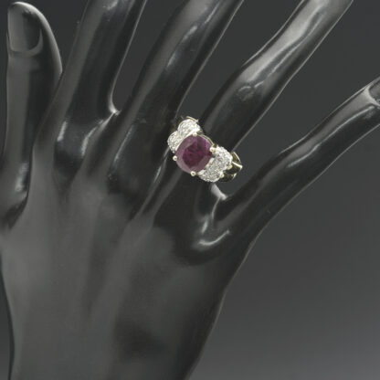 9ct Yellow Gold 0.21ct Diamond & 2.94ct Ruby Dress Ring - Image 4