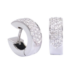 14ct White Gold 0.60ct Diamond Hoop Earrings