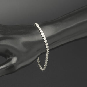 9ct White Gold 1.00ct Diamond Line Bracelet 7.5&#8243; 4mm