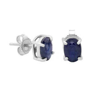 9ct White Gold 1.20ct Sapphire Stud Earrings