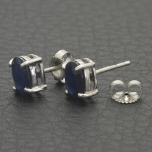 9ct White Gold 1.20ct Sapphire Stud Earrings