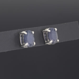 9ct White Gold 1.20ct Sapphire Stud Earrings