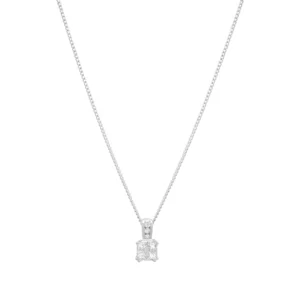 18ct White Gold 0.33ct Diamond Necklace 18&#8221;