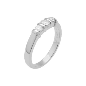 Platinum 0.31ct Diamond 3 Stone Ring