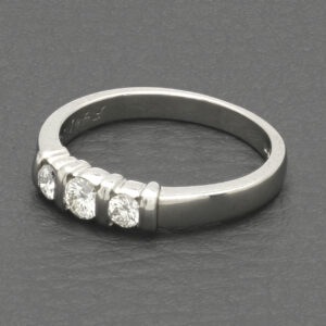 Platinum 0.31ct Diamond 3 Stone Ring