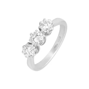 Platinum 1.00ct 3 Stone Diamond Ring