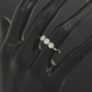 Platinum 1.00ct 3 Stone Diamond Ring