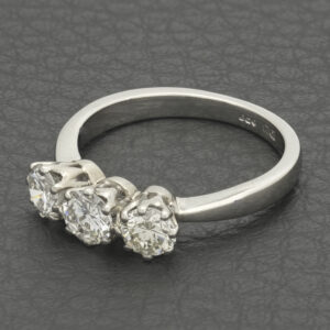 Platinum 1.00ct 3 Stone Diamond Ring