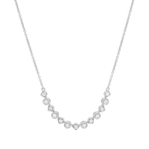 18ct White Gold 0.52ct Diamond Necklace 16″