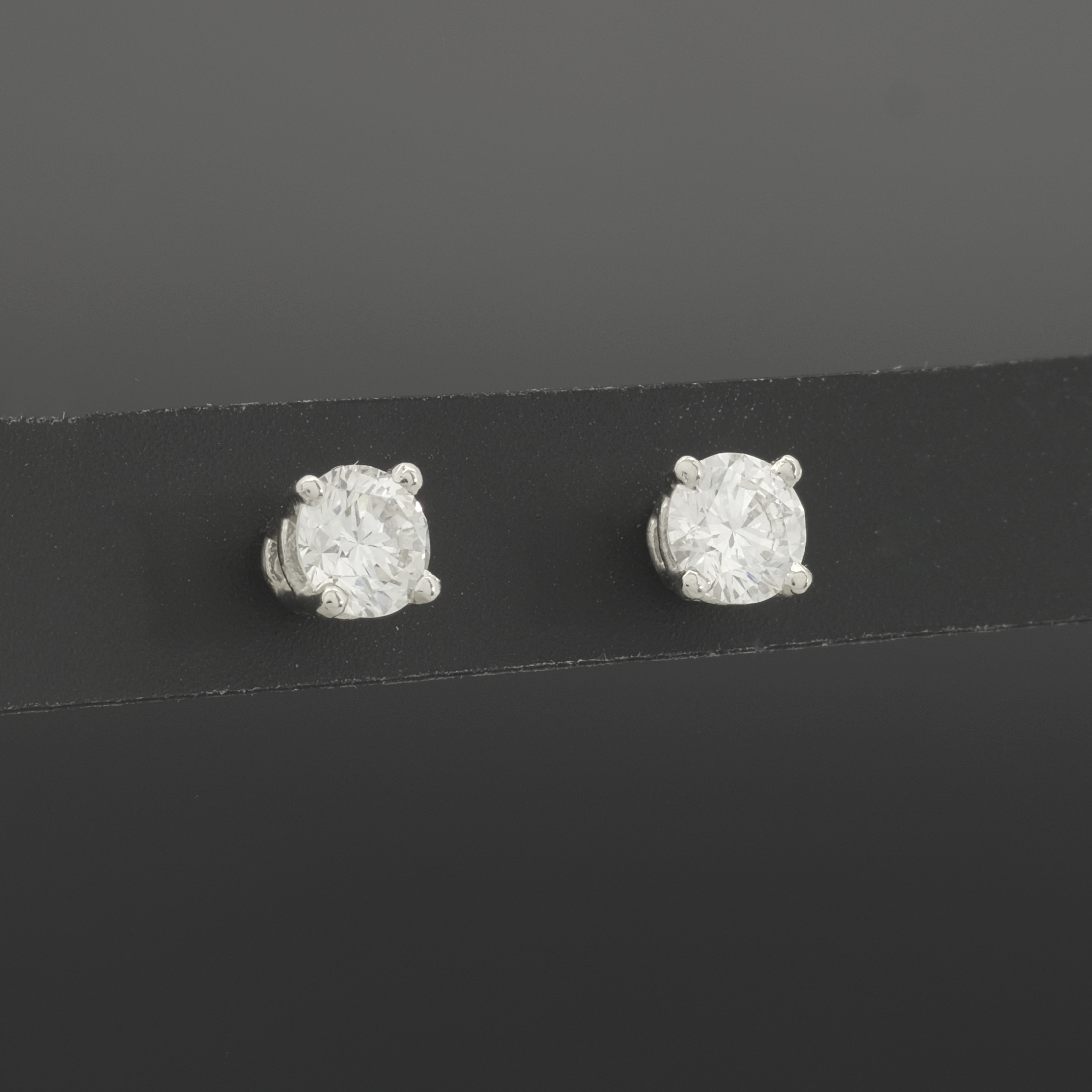 Platinum 0.50ct Diamond Stud Earrings - Image 2