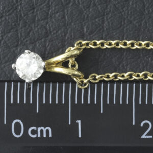 18ct Yellow Gold 0.32ct Diamond Necklace 18&#8243;