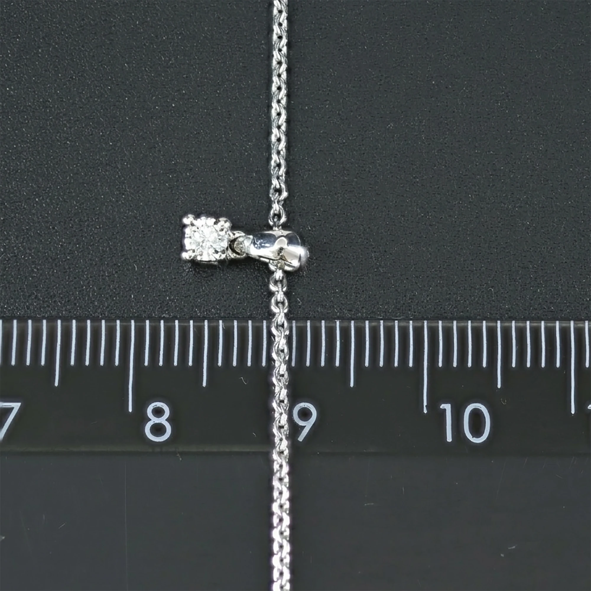 Platinum 0.10ct Diamond Necklace - Image 3