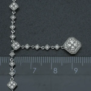 18ct White Gold Children’s Diamond Necklace 15″ 1.5mm