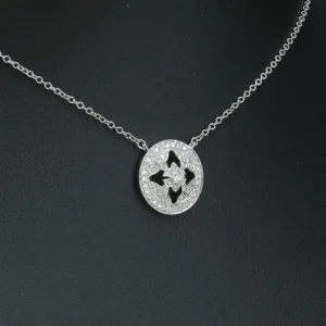 18ct White Gold 0.40ct Diamond Necklace 17.5″