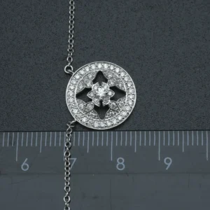 18ct White Gold 0.40ct Diamond Necklace 17.5″