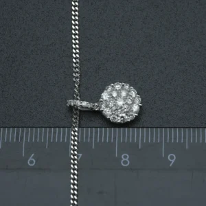 18ct White gold 0.45ct Diamond Necklace 16″ 1.5mm