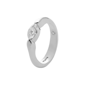 Platinum 0.30ct Marquise Cut Solitaire Ring