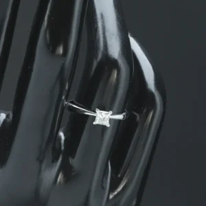 Platinum 0.40ct Diamond Princess Cut Solitaire Ring