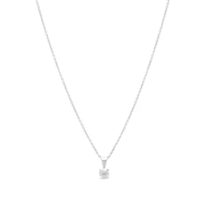18ct White Gold 0.33ct Diamond Necklace 16″ 1mm