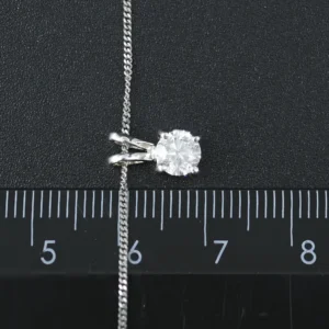 18ct White Gold 0.50ct Diamond Necklace 16″ 1mm