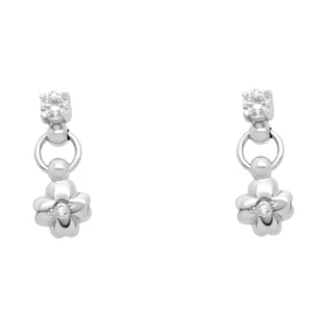 18ct White Gold 0.28ct Diamon Cross Drop Earrings