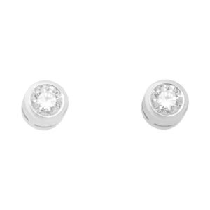 18ct White Gold 0.50ct Diamond Solitaire Stud Earrings